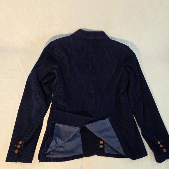 VINTAGE La Rose Old Money Academia Navy Blue Corduroy Blazer Size S/M LIKE NEW! - Picture 4 of 16